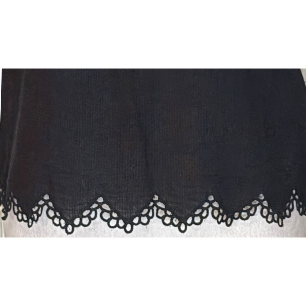 Rebecca Taylor Eyelet Lace Short Puff Sleeve Cotton Top Blouse Boho Size 2 - Picture 5 of 11